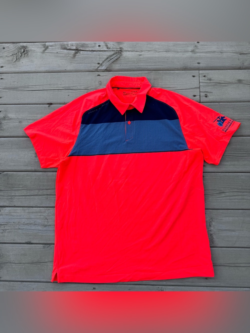 Under Armour Men’s Heatgear Threadborne Infinite Polo Shirt Orange Size XL